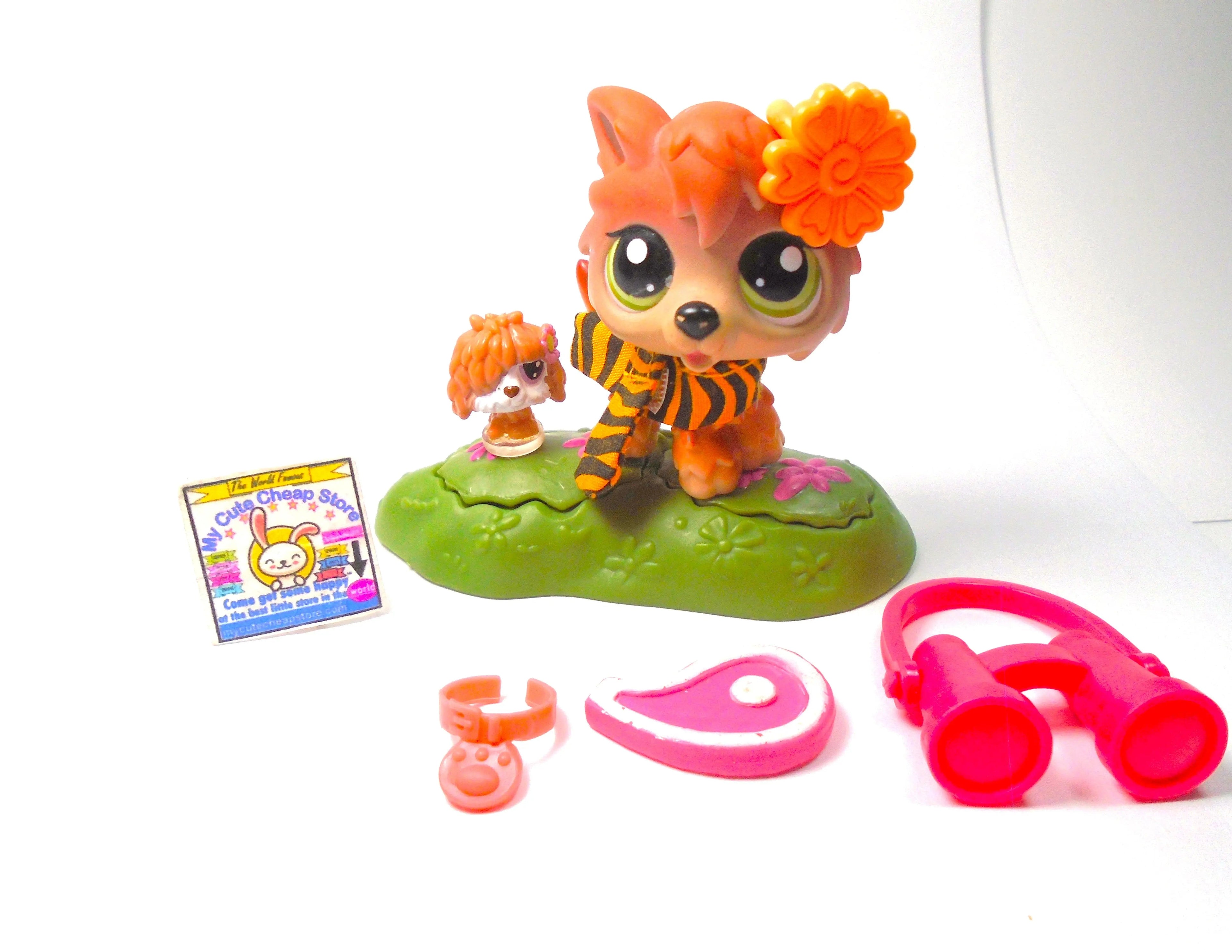Littlest Pet Shop Rare Panda Bear with a cake